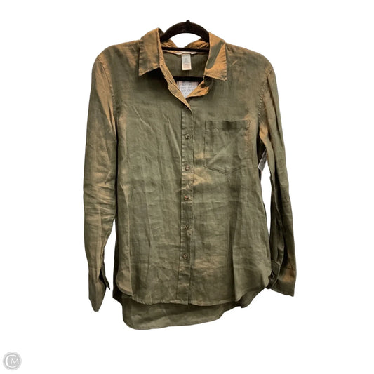 Top Long Sleeve By H&m In Brown, Size: S