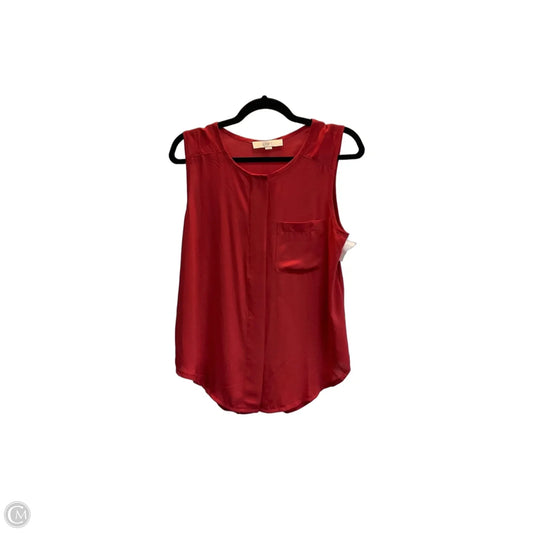 Top Sleeveless By Loft In Pink, Size: M