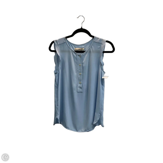 Blouse Sleeveless By Loft In Blue, Size: S