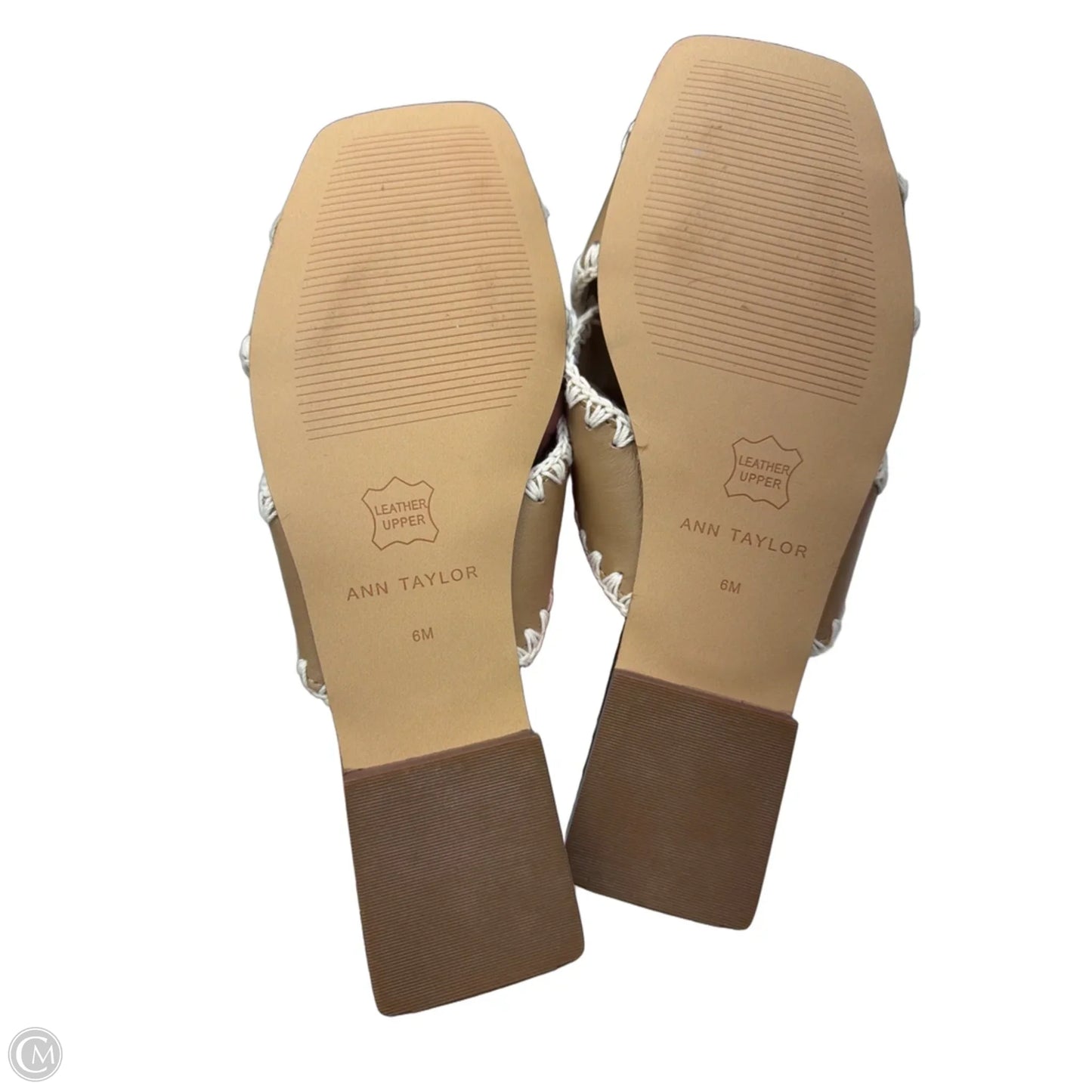 Sandals Flats By Ann Taylor In Beige, Size: 6