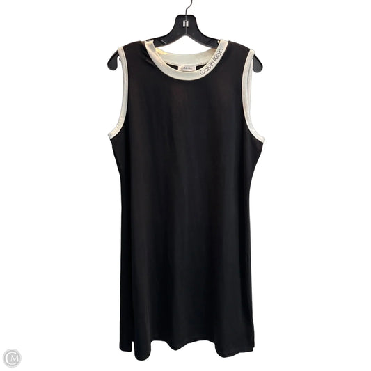 Dress Casual Midi By Calvin Klein In Black, Size: L