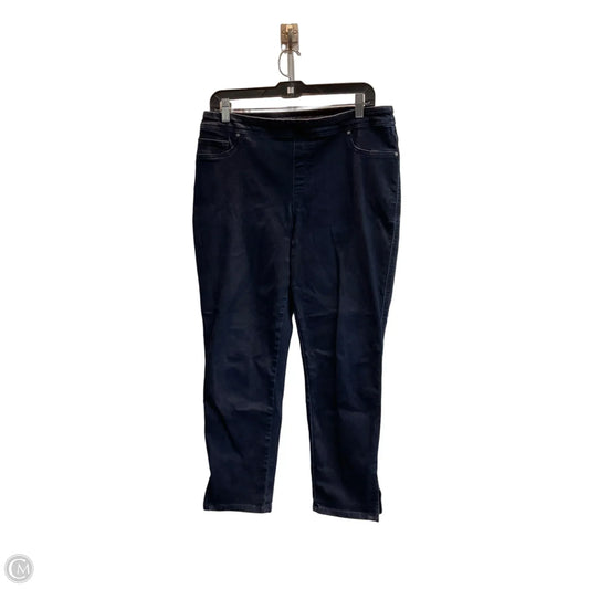 Jeans Straight By Chicos In Blue Denim, Size: 10