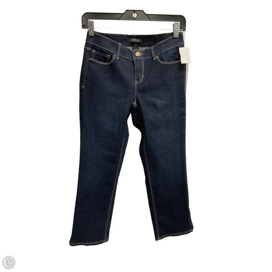 Jeans Straight By White House Black Market In Blue Denim, Size: 2
