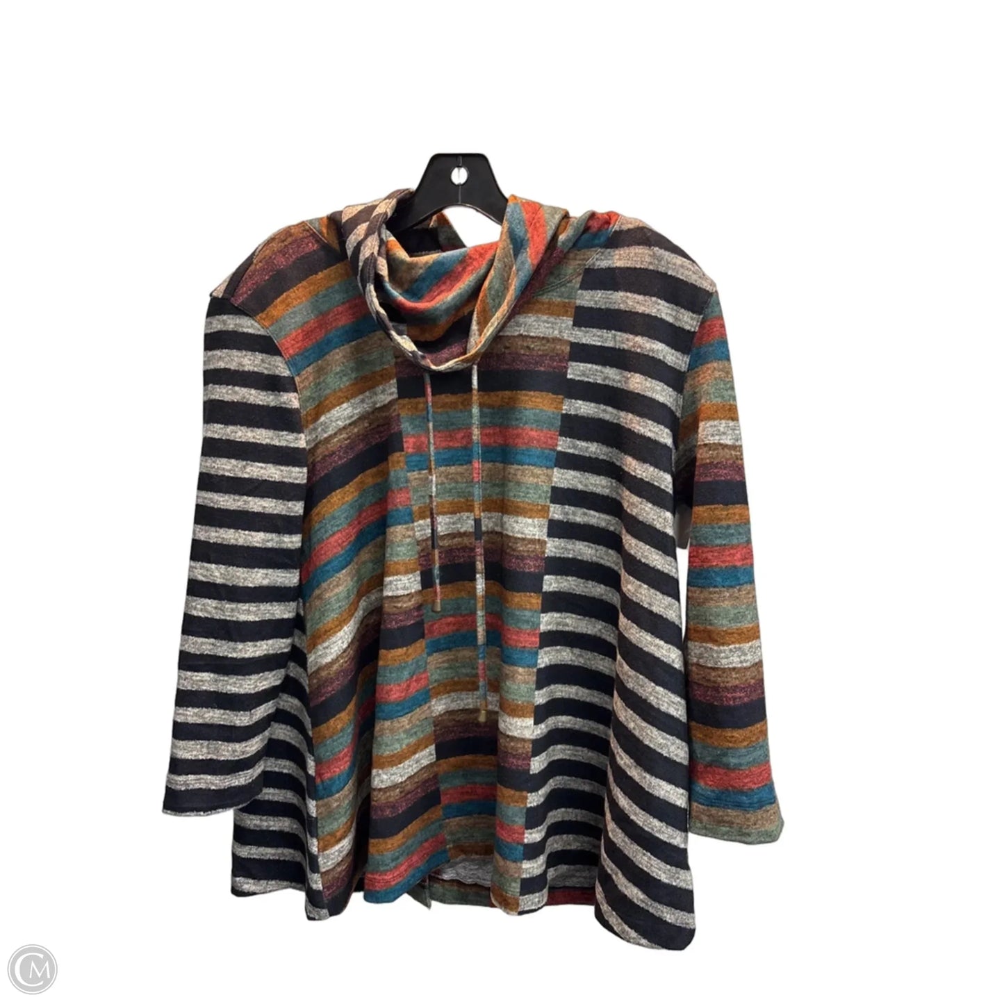 Top Long Sleeve By John Mark In Striped Pattern, Size: S
