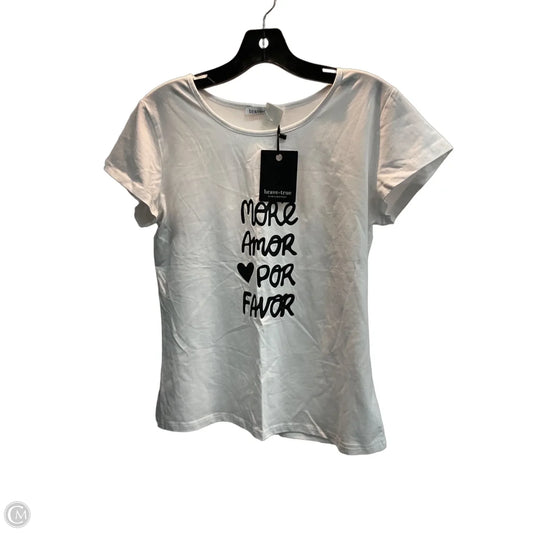 Top Short Sleeve By Clothes Mentor In White, Size: S