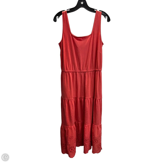 Dress Casual Midi By Talbots In Orange, Size: M