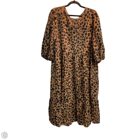 Dress Casual Midi By Ava & Viv In Animal Print, Size: 3x