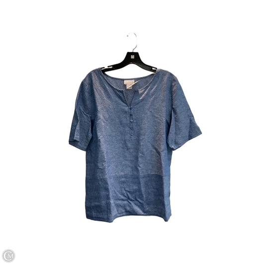 Top Short Sleeve By Liz Claiborne In Blue, Size: M
