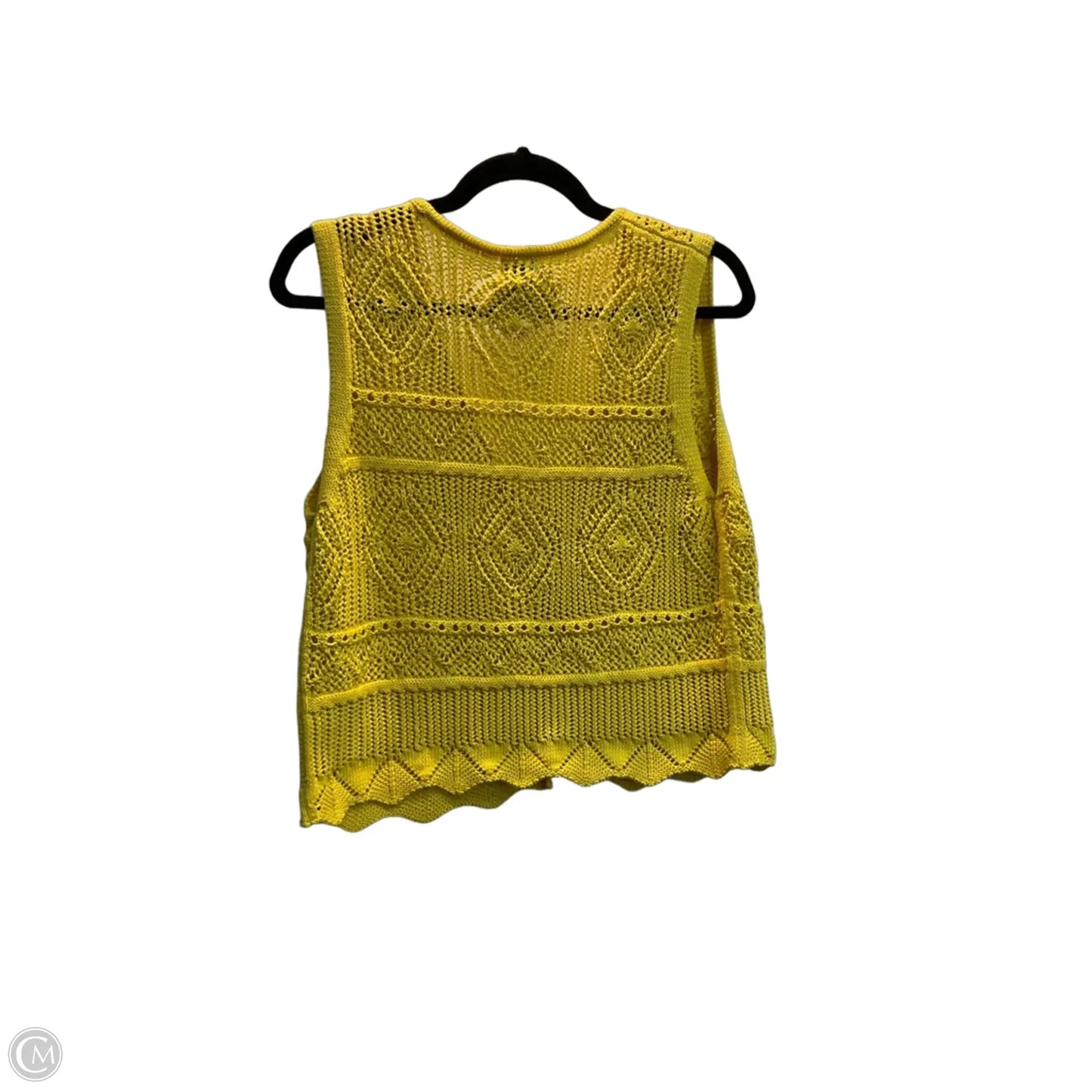 Vest Sweater By A New Day In Yellow, Size: L