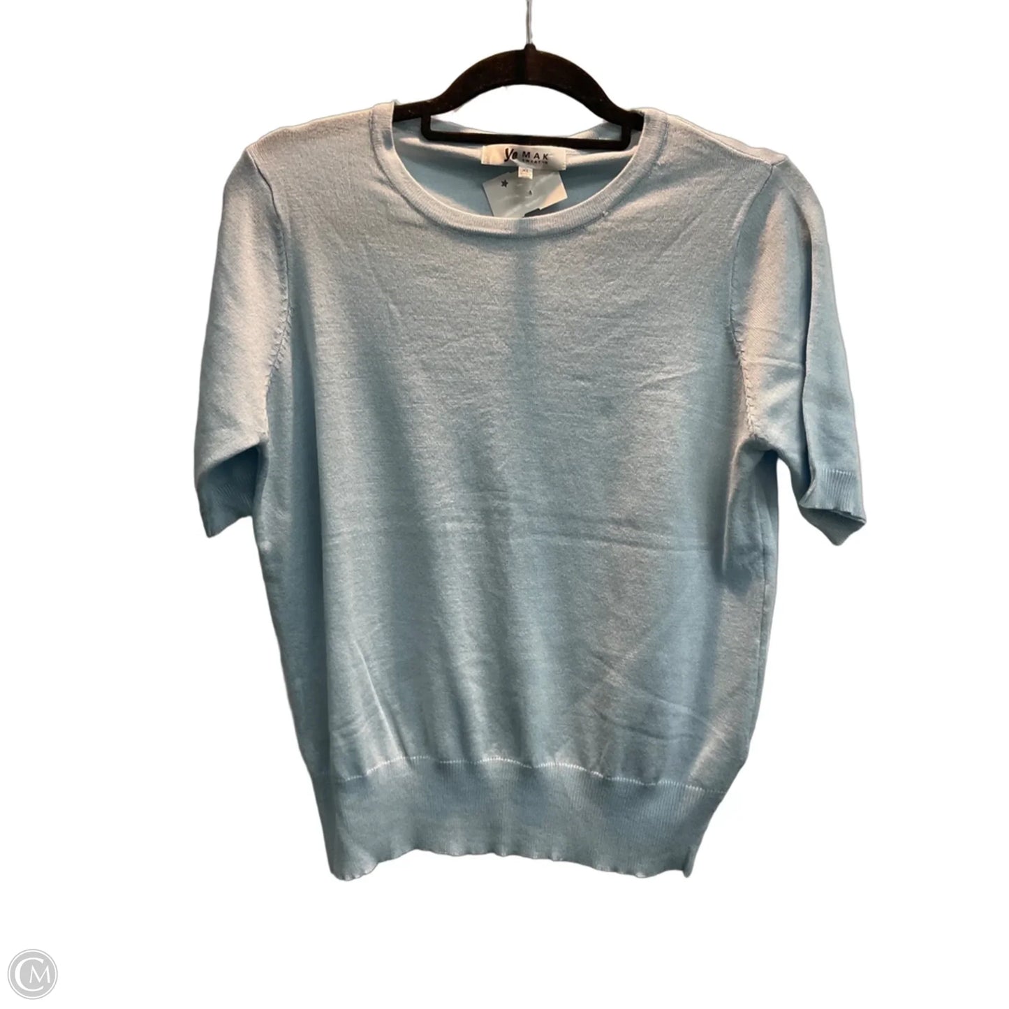 Sweater Short Sleeve By Clothes Mentor In Blue, Size: L