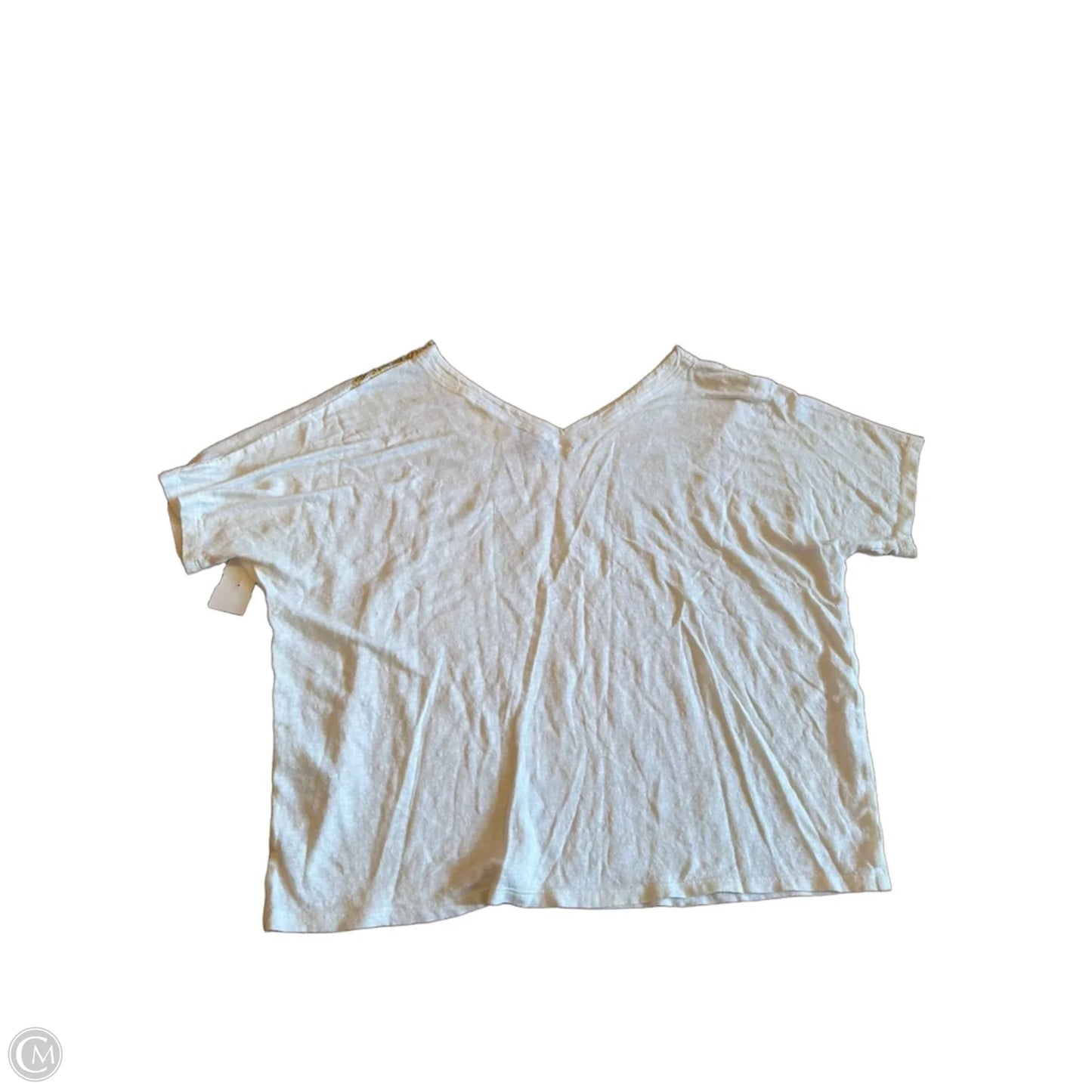 Top Short Sleeve By Chicos In White, Size: Xl
