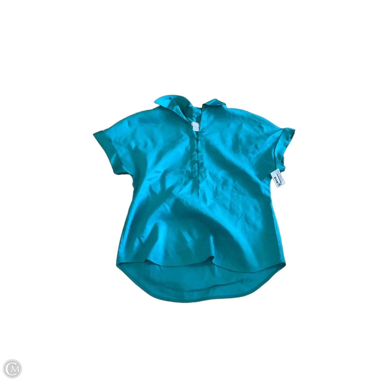 Top Short Sleeve By Chicos In Green, Size: M