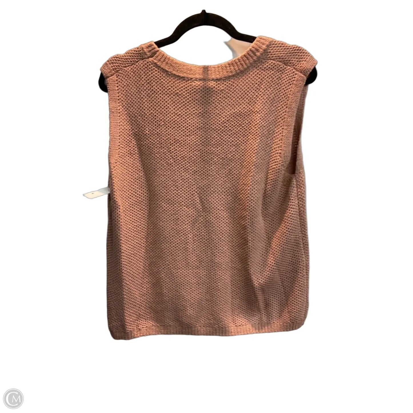 Vest Sweater By Clothes Mentor In Peach, Size: L