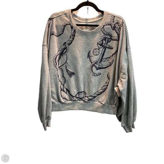 Sweatshirt Crewneck By Maeve In Grey, Size: Xlp