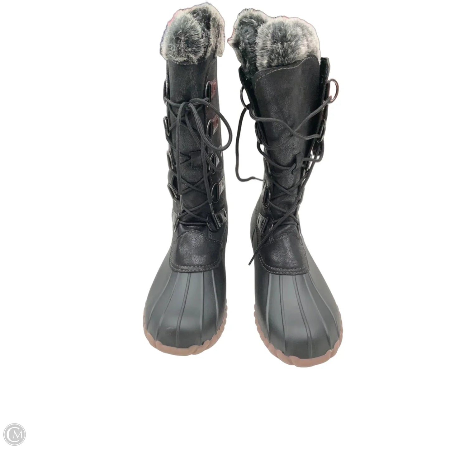 Boots Mid-calf Flats By Yuu Collection In Black, Size: 10