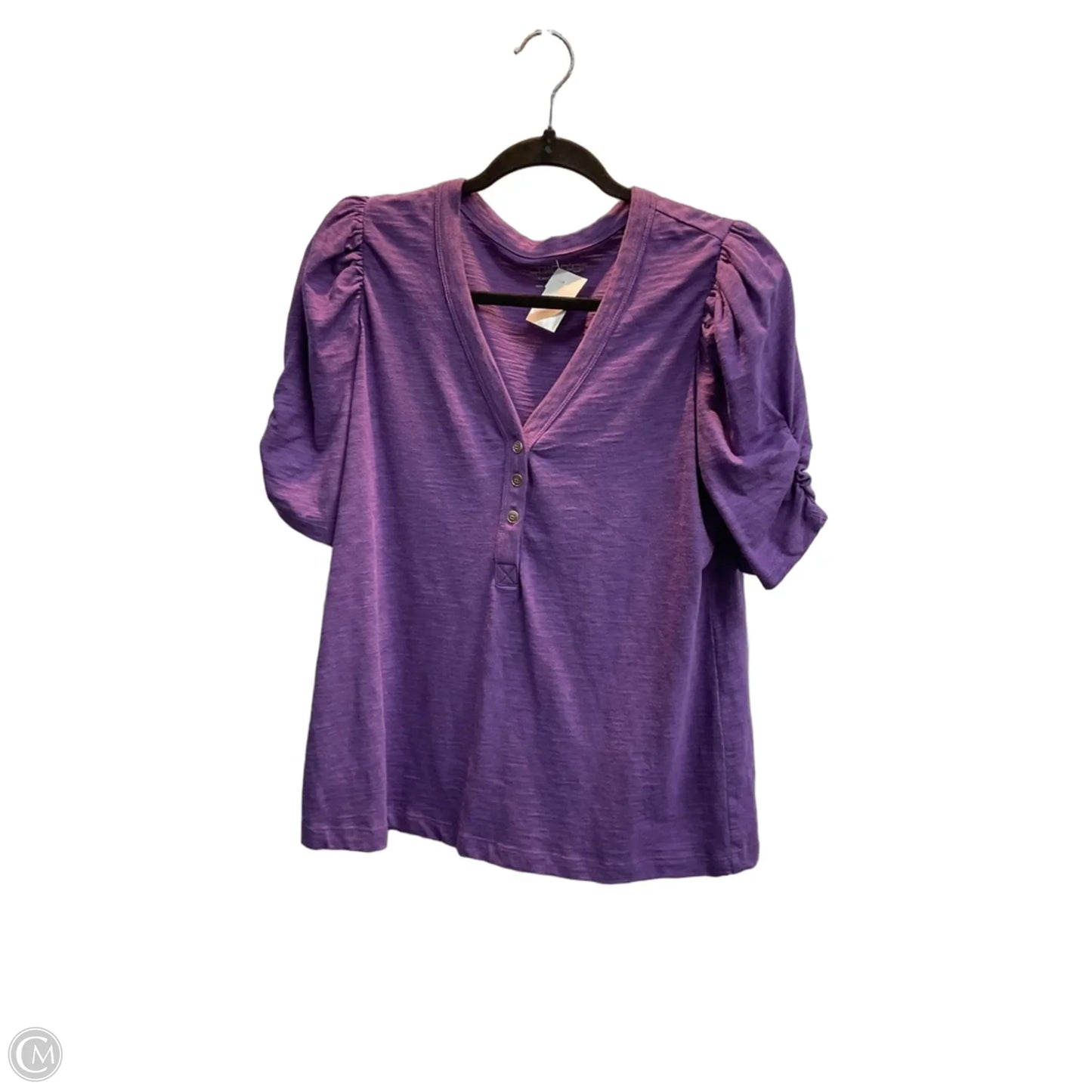 Top Short Sleeve By Chicos In Purple, Size: M