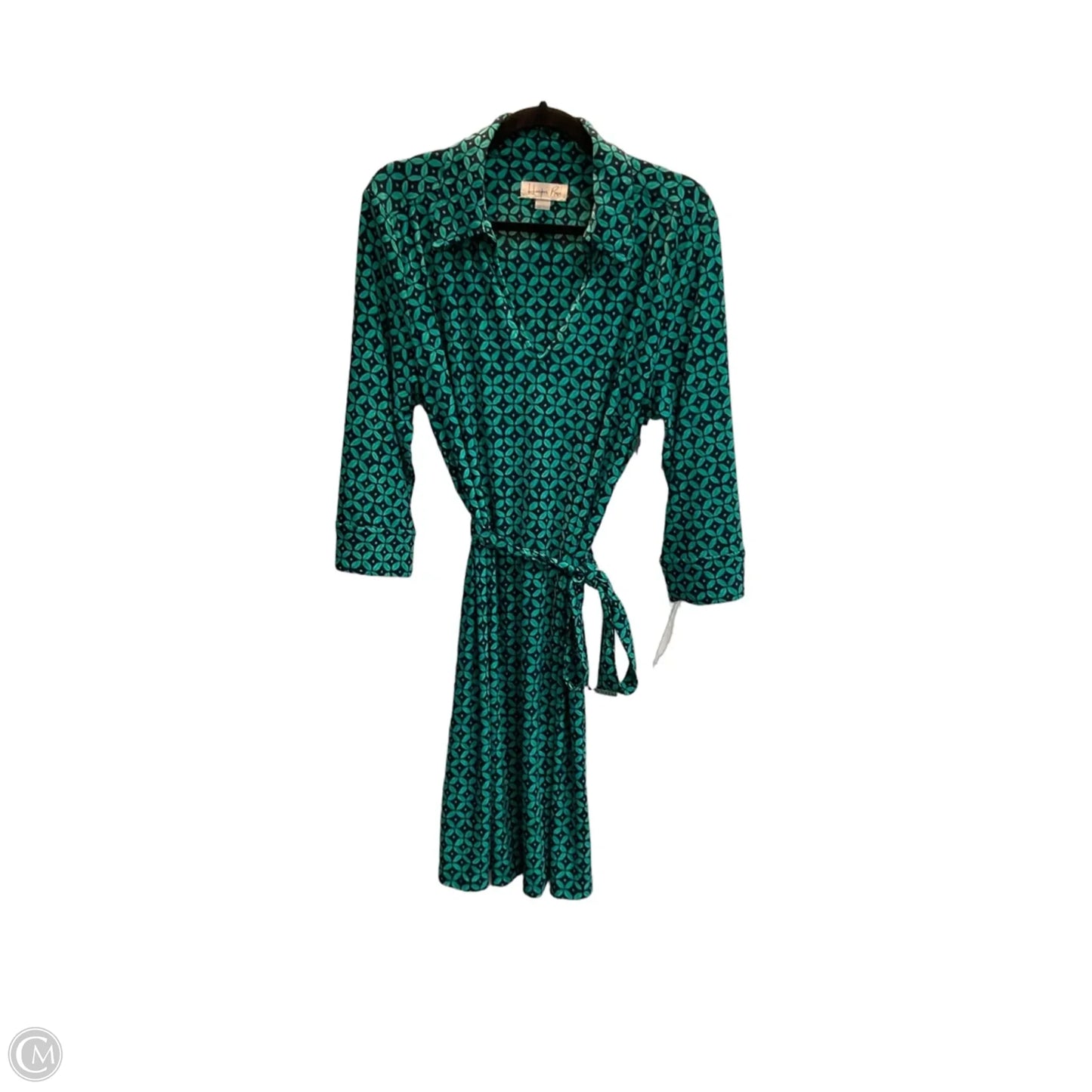 Dress Casual Midi By Clothes Mentor In Blue & Green, Size: Xl