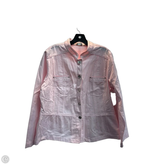 Jacket Denim By Christopher And Banks In Pink, Size: Xl