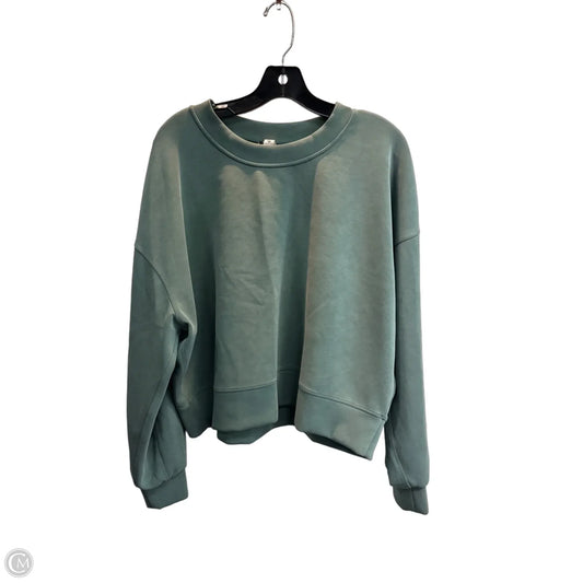 Athletic Sweatshirt Crewneck By Lululemon In Green, Size: 12