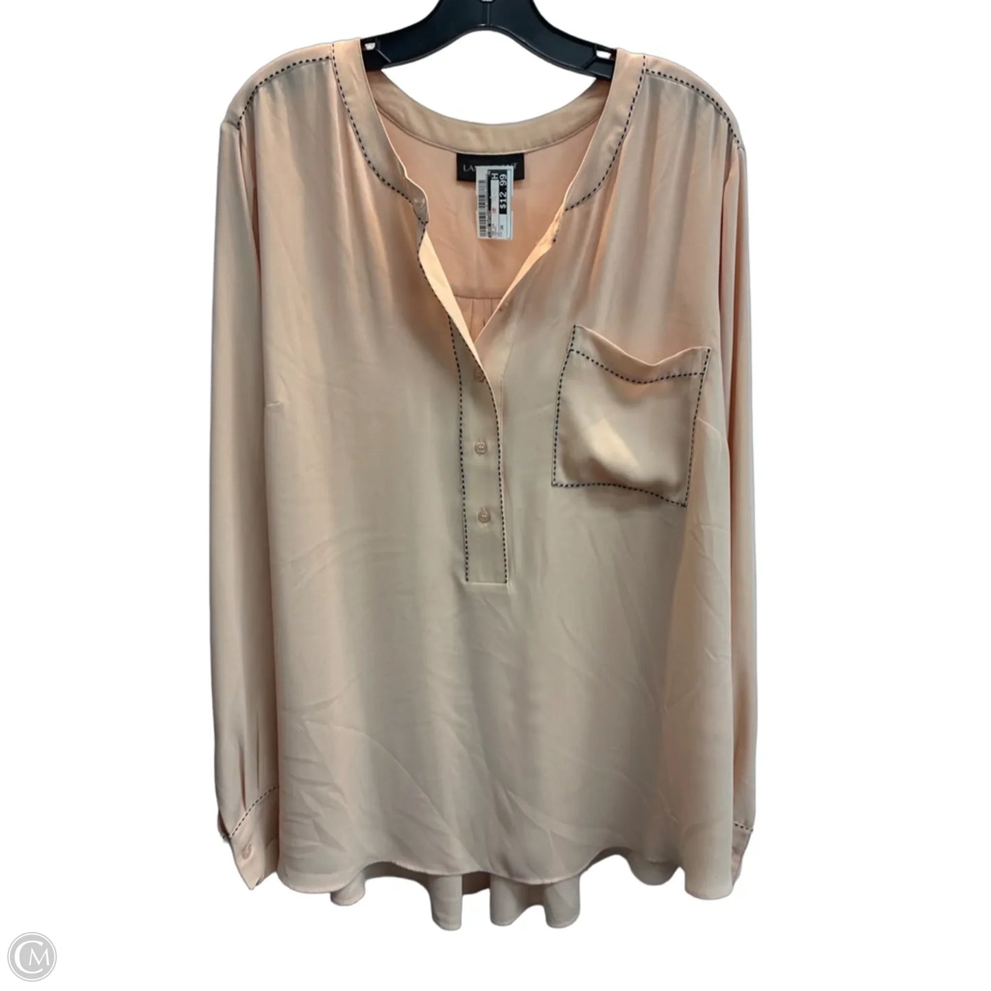 Top Long Sleeve By Lane Bryant In Peach, Size: 3x