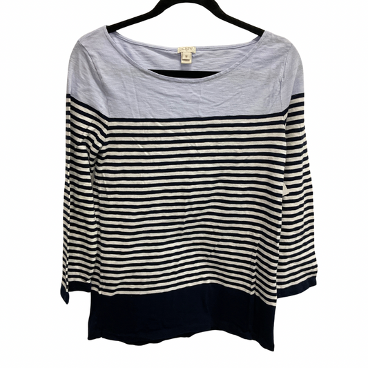 Top Long Sleeve By J. Crew In Striped Pattern, Size: M