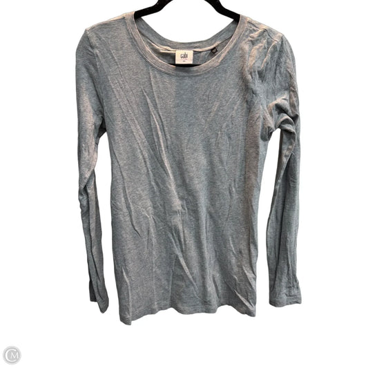 Top Long Sleeve Basic By Cabi In Grey, Size: S