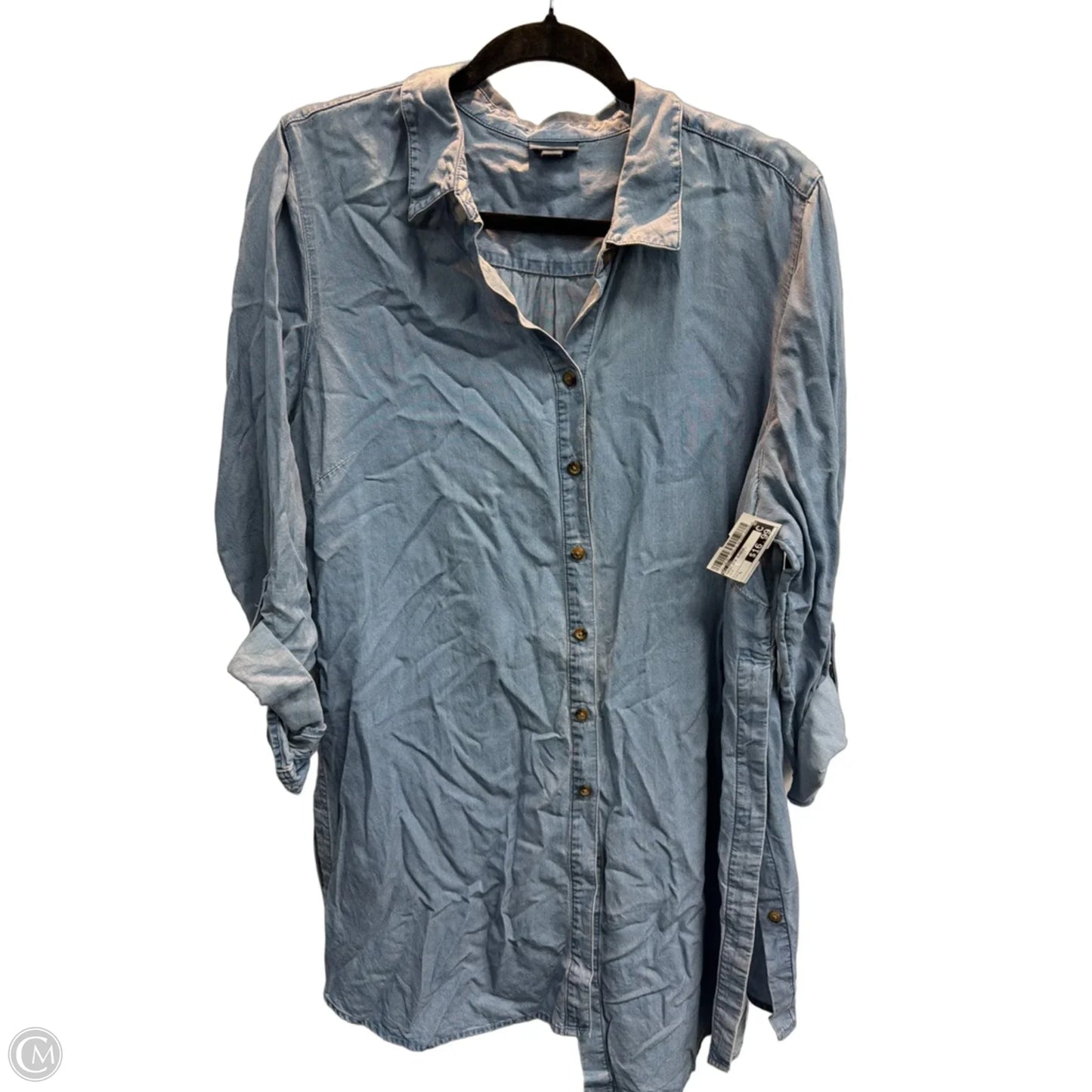 Tunic 3/4 Sleeve By J. Jill In Blue, Size: L