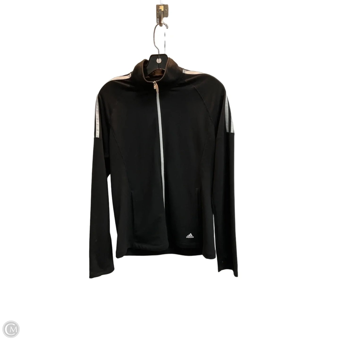 Athletic Jacket By Adidas In Black, Size: M
