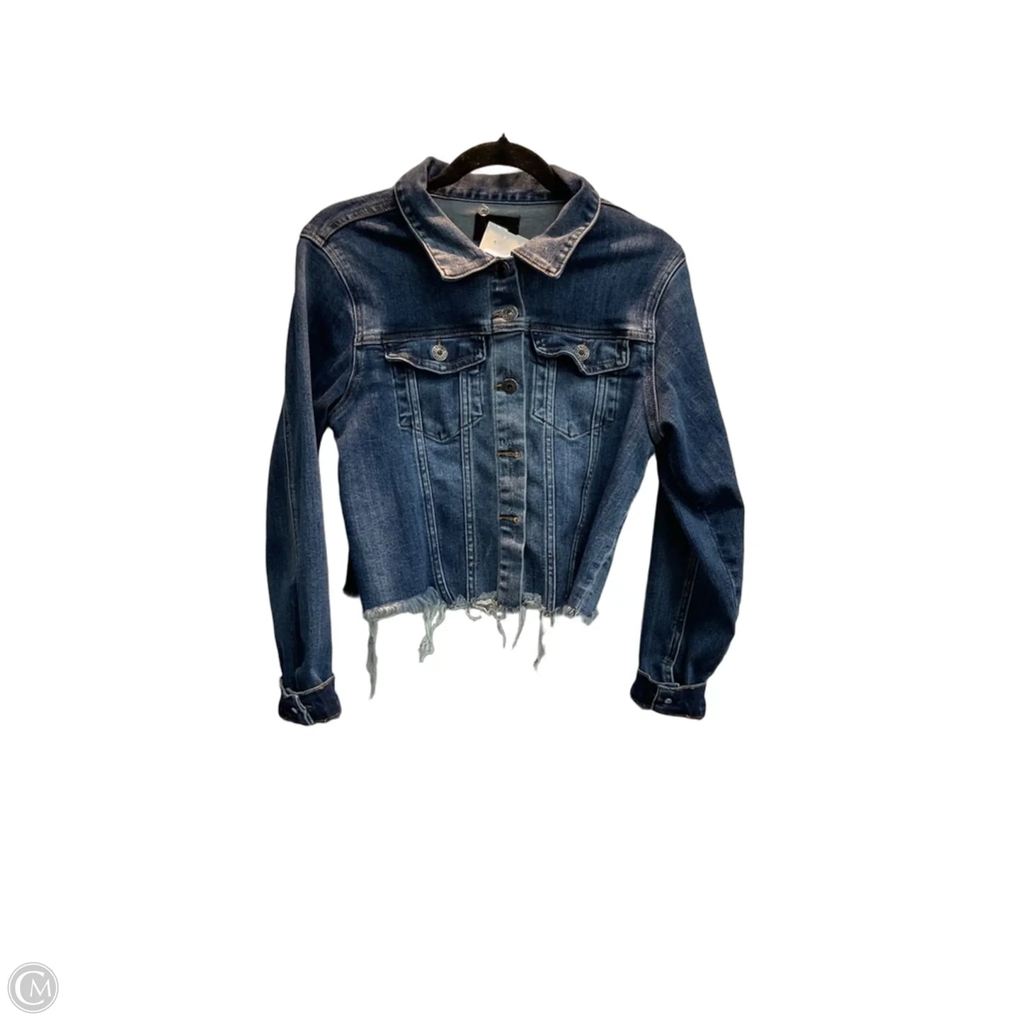 Jacket Denim By Risen In Blue, Size: M