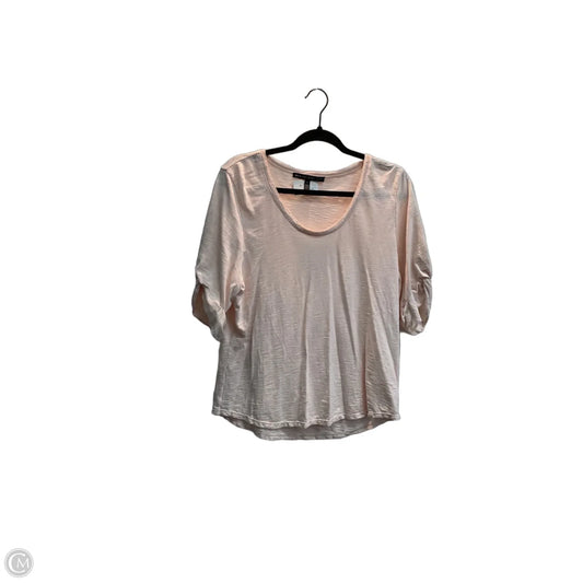 Top Short Sleeve By White House Black Market In Pink, Size: L