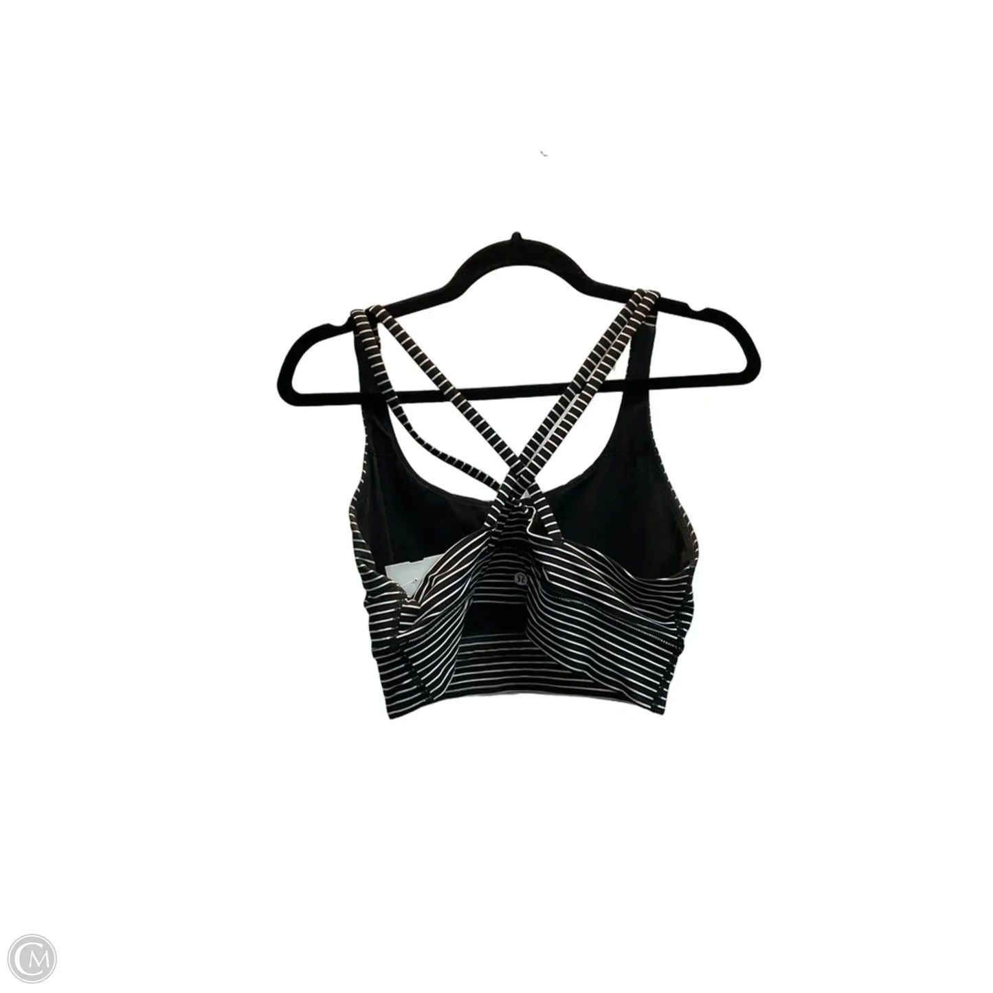 Athletic Bra By Lululemon In Striped Pattern, Size: M