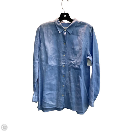 Blouse Long Sleeve By J. Jill In Blue, Size: S