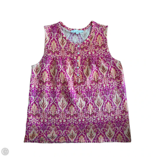 Top Sleeveless By Loft In Pink, Size: S