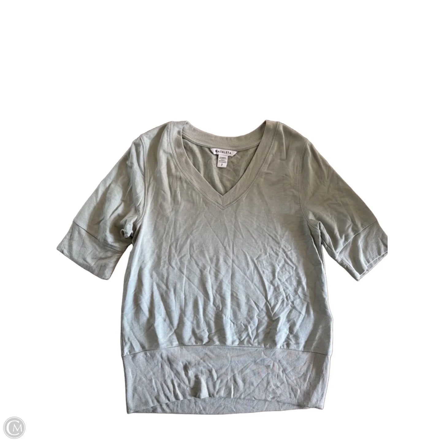 Top Short Sleeve By Athleta In Green, Size: S