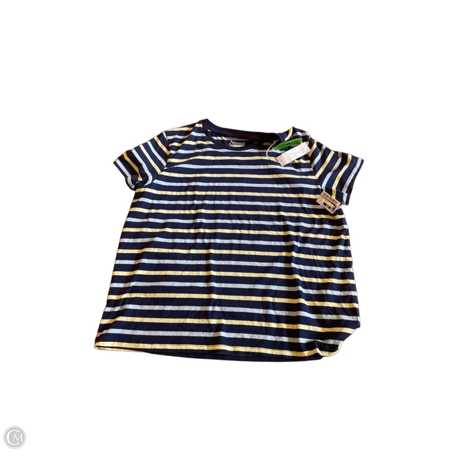 Top Short Sleeve Basic By Natural Reflections In Striped Pattern, Size: Xl