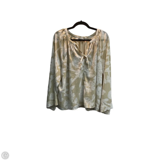 Blouse 3/4 Sleeve By Loft In Tan, Size: L