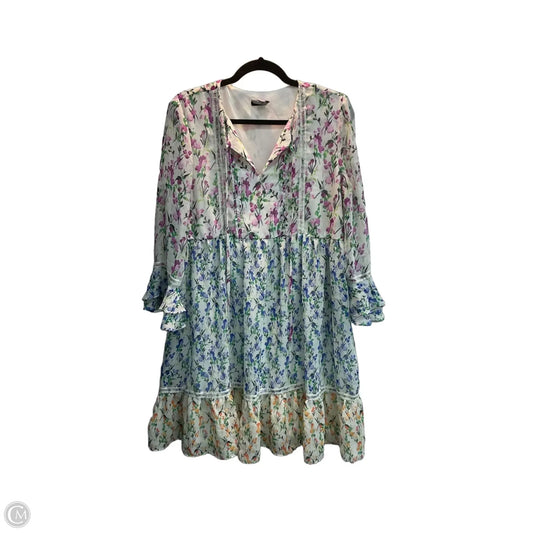 Dress Casual Midi By Clothes Mentor In Floral Print, Size: Large