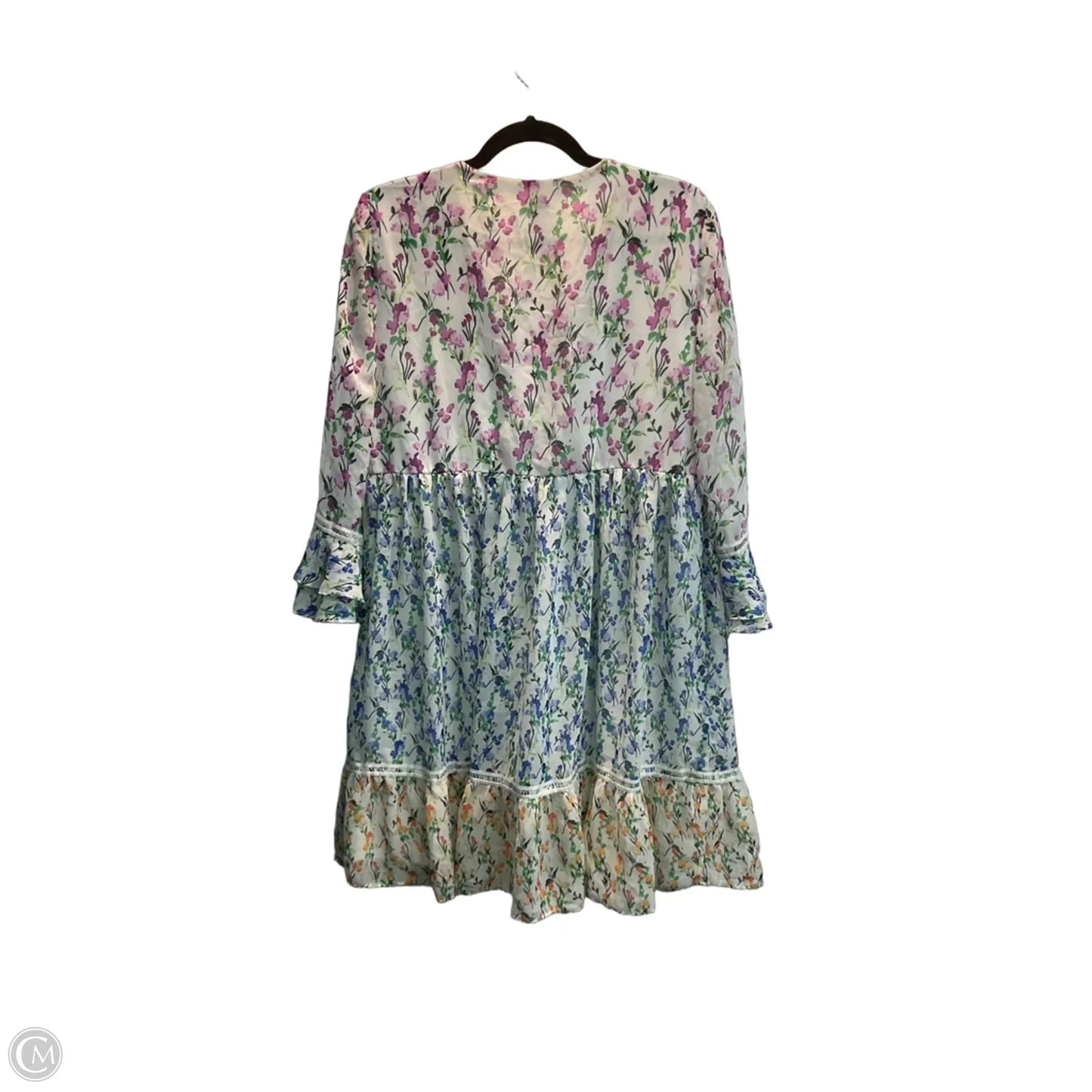 Dress Casual Midi By Clothes Mentor In Floral Print, Size: Large