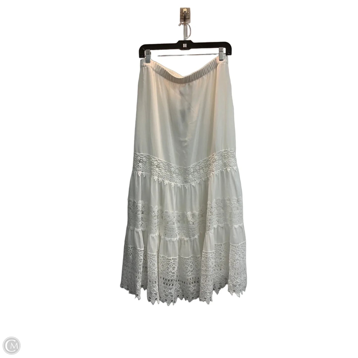 Skirt Maxi By Chicos In White, Size: M
