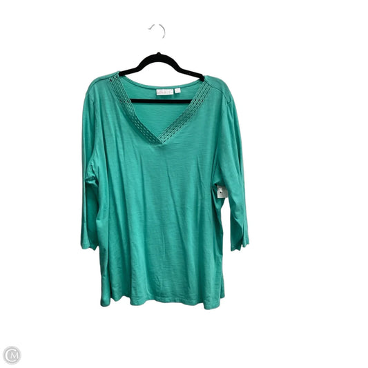 Top 3/4 Sleeve Basic By Belle By Kim Gravel In Multi-colored, Size: 2x
