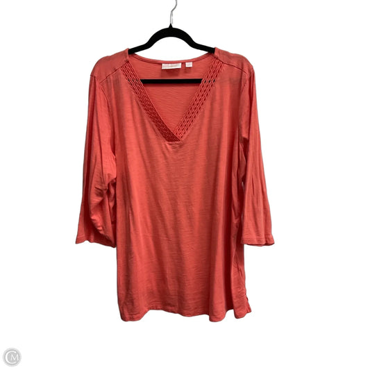 Top 3/4 Sleeve Basic By Belle By Kim Gravel In Multi-colored, Size: 2x