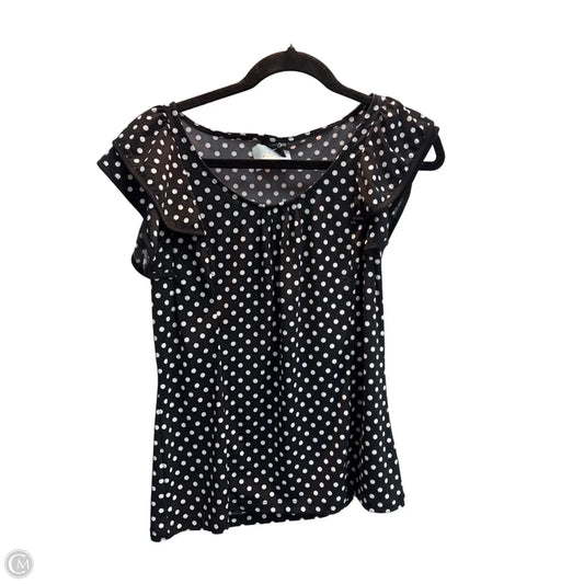 Top Short Sleeve By East 5th In Polkadot Pattern, Size: M
