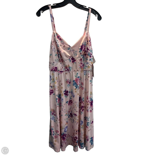 Dress Casual Midi By White Birch In Floral Print, Size: Xl