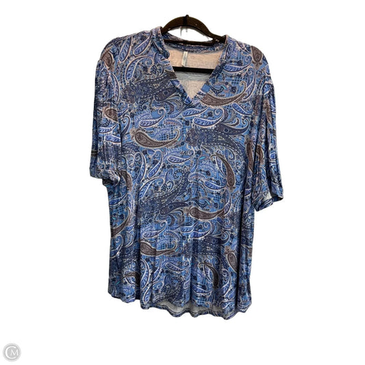 Top Short Sleeve By Clothes Mentor In Paisley Print, Size: 30