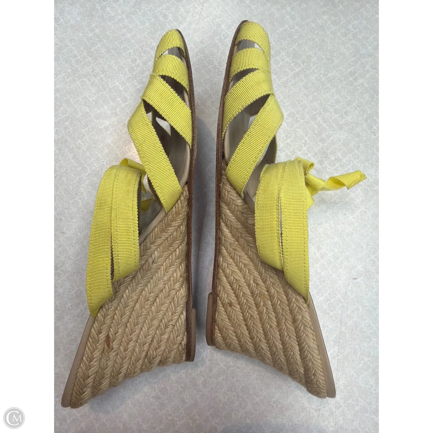 Sandals Luxury Designer By Christian Louboutin In Yellow, Size: 9.5