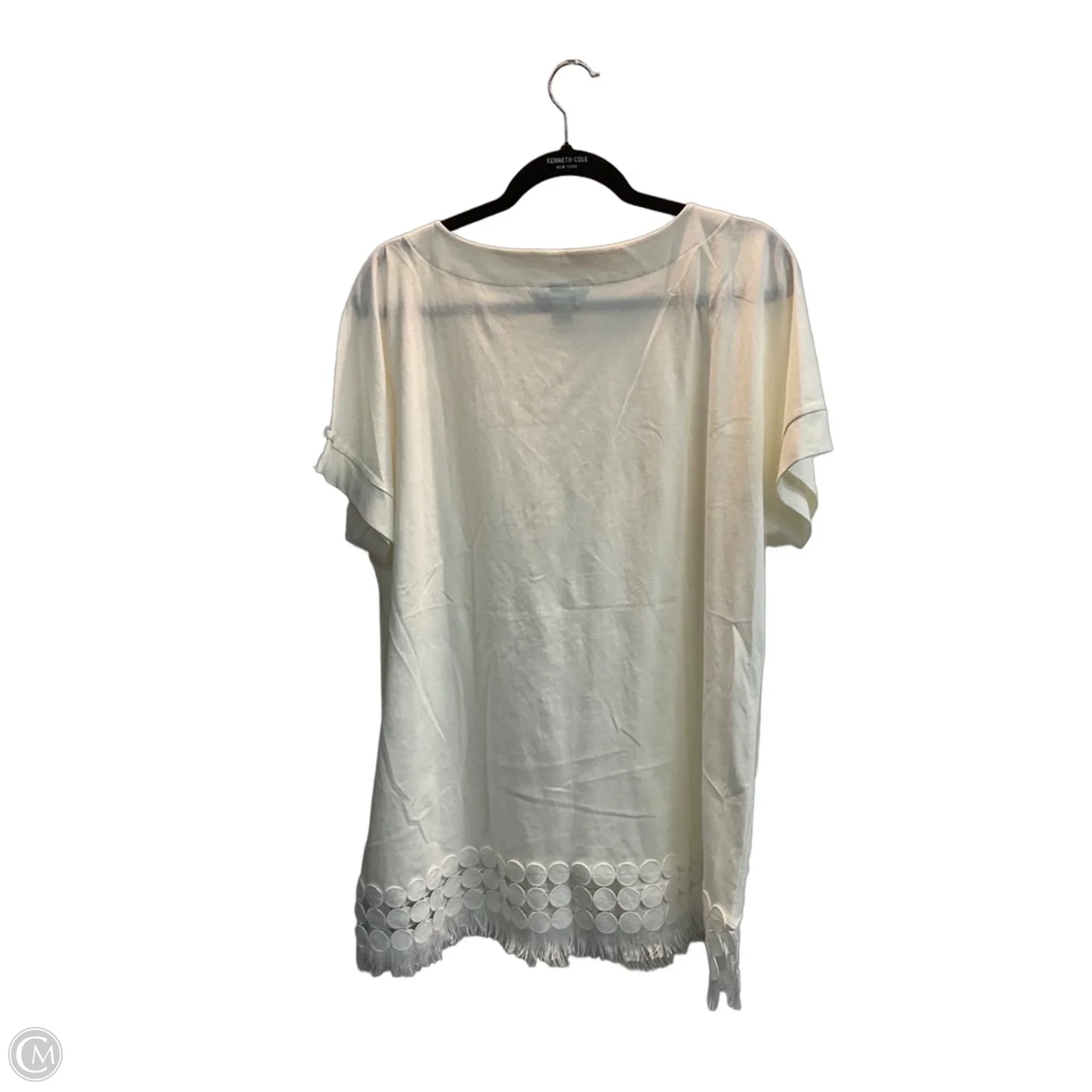 Top Short Sleeve By Christopher And Banks In White, Size: Xl
