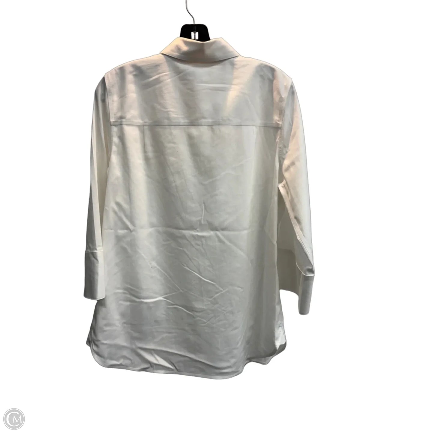 Blouse Long Sleeve By Chicos In White, Size: Xs