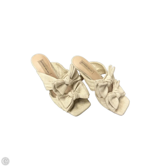Sandals Heels Kitten By Antonio Melani In Beige, Size: 6.5
