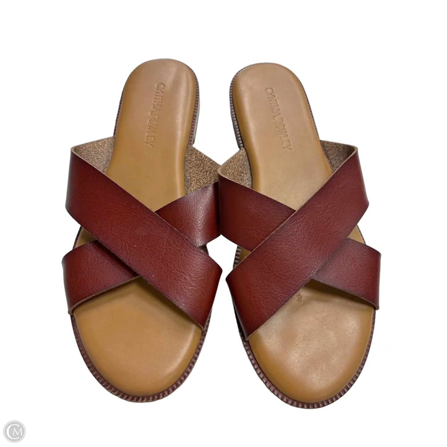 Sandals Flats By Cynthia Rowley In Maroon, Size: 8.5