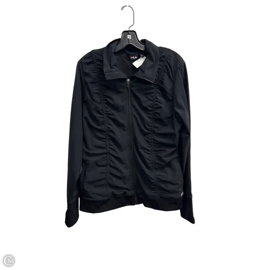 Athletic Jacket By Fila In Black, Size: Xl